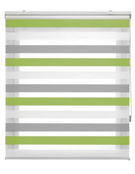 Estor enrollable Bohem gris-pistacho