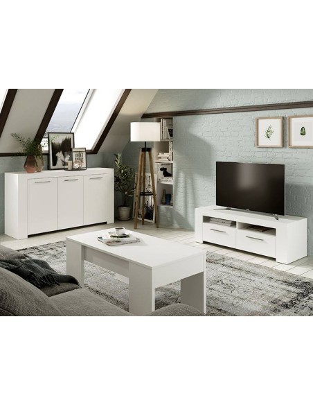 Aparador Ambit 3 puertas – Melamina Blanco Artik
