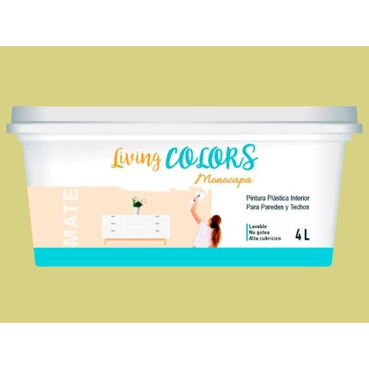 PINTURA PLASTICA LIVING COLORS VERDE PISTACHO