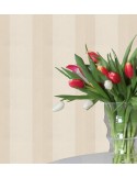 Papel pintado a rayas verticales Saint Honoré beige crudo – diseño sin rapport