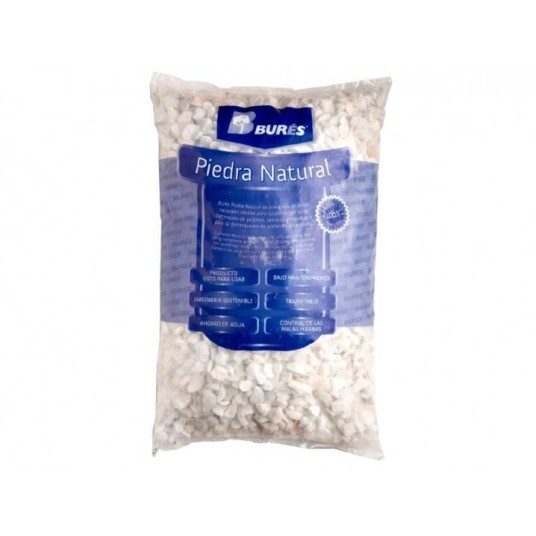 Marmolina blanca 12/18 mm para jardín y macetas