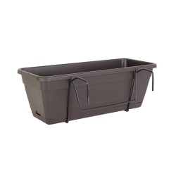 Jardinera Venezia plástico resistente UV para barandilla