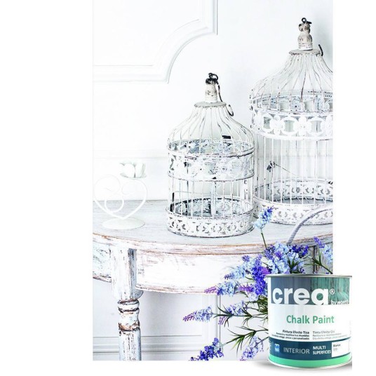 "Pintura al agua efecto tiza Crea Chalk Paint 0,5 L para muebles con acabado Vintage y Decapé"