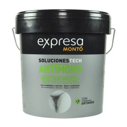 Pintura plástica antimoho Expresa Montó, blanco mate, base agua, para interior y exterior, alto rendimiento y fácil aplicación