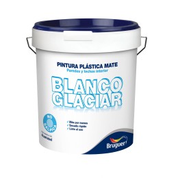 Pintura plástica mate interior Bruguer blanco glaciar 15 litros