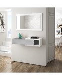 MUEBLE RECIBIDOR CON ESPEJO WALNUT