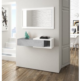 MUEBLE RECIBIDOR CON ESPEJO WALNUT