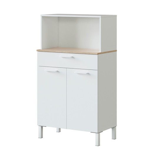 Alacena Fast de cocina blanca con espacio para microondas