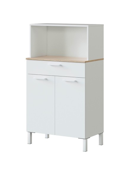 Alacena Fast de cocina blanca con espacio para microondas