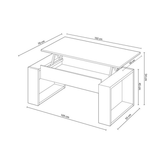 MESA CENTRO ELEVABLE URBAN