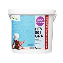 Envase de 5 kg de cloro granulado para piscinas