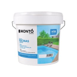 Envase de 4 litros de pintura acrílica azul Montó para piscinas