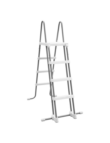 Escalera de seguridad para piscina elevada con plataforma y 3 peldaños