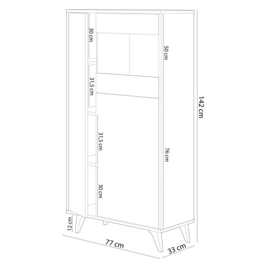 VITRINA 3 PUERTAS KIKUA PLUS