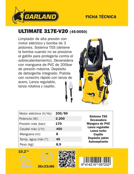 HIDROLIMPIADORA GARLAND 2.200W