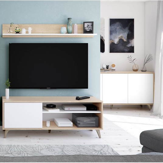 Aparador Kikua Plus – Mueble nórdico con 3 puertas