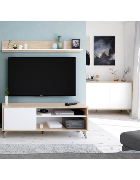 Aparador Kikua Plus – Mueble nórdico con 3 puertas