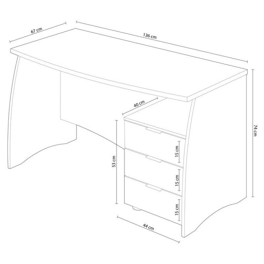 MESA DESPACHO CON BUC ARGON