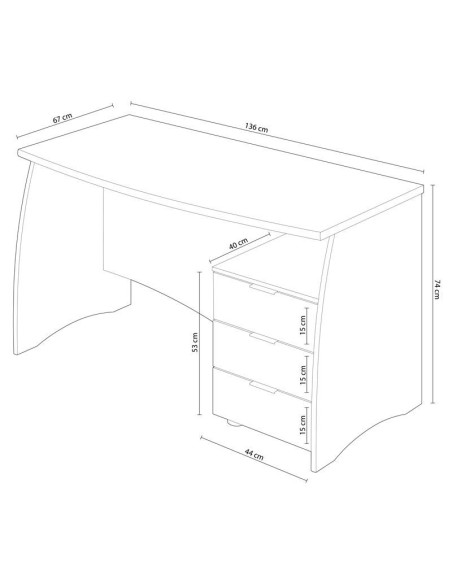 MESA DESPACHO CON BUC ARGON