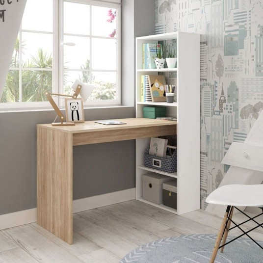 MESA DE ESTUDIO CON ESTANTERIA GIO PLUS