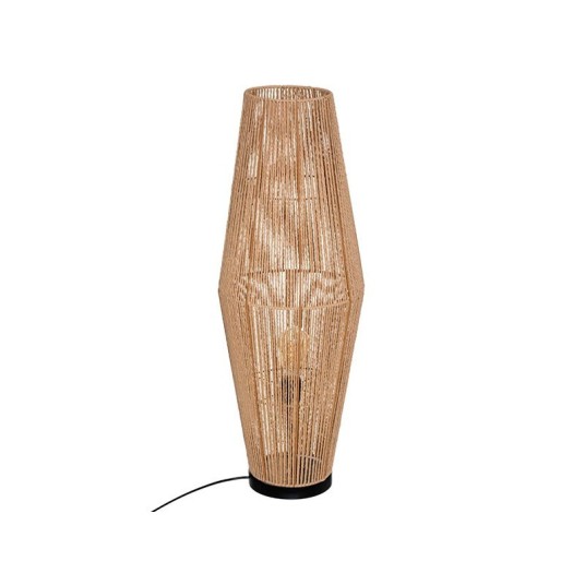 Lámpara de pie Aissa en madera, papel y hierro