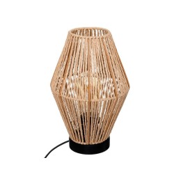 Lámpara de sobremesa Aissa natural de madera, papel y hierro con casquillo E27