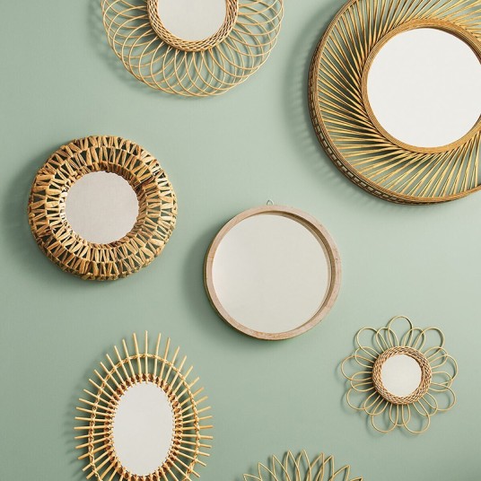 ESPEJO FLOR RATTAN