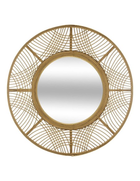 “espejo de bambú para pared INA decoración estilo boho salón”