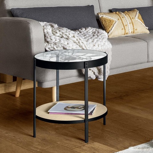 MESA DE CENTRO CON RELOJ