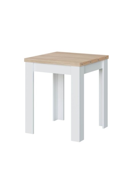 Mesa de comedor Livre abatible roble Canadian y blanco
