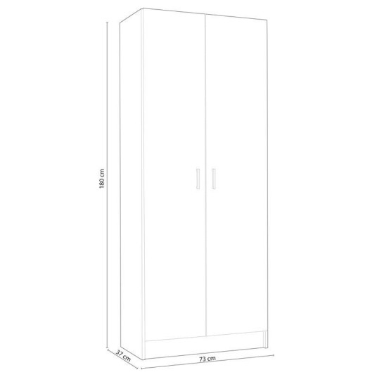 ARMARIO MULTIUSOS ESCOBERO USE 2 PUERTAS BLANCO