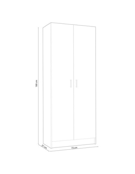 ARMARIO MULTIUSOS ESCOBERO USE 2 PUERTAS BLANCO
