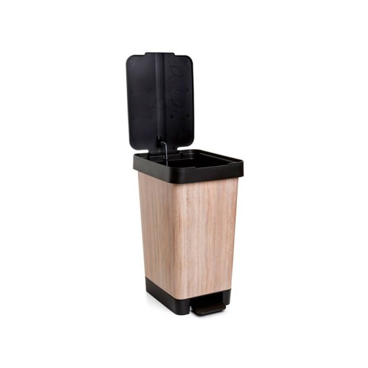 CUBO DE BASURA IMITACIÓN MADERA 25L.