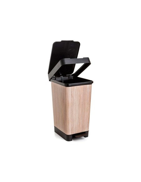 CUBO DE BASURA IMITACIÓN MADERA 25L.