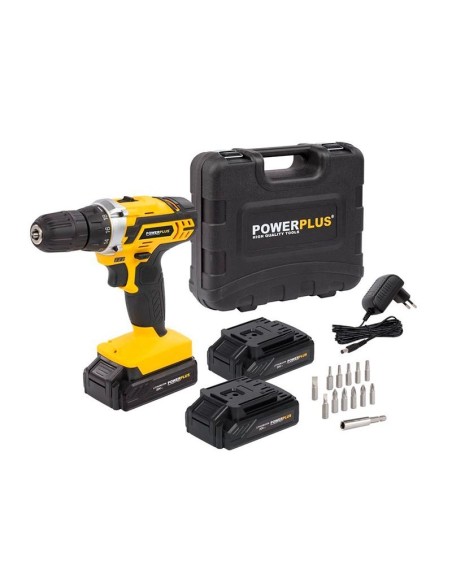 Taladro atornillador batería 20V Powerplus POWX00501