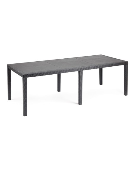 Mesa de Jardín Extensible Queen de Resina Antracita – 150/220x90 cm