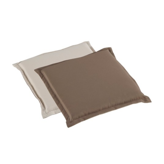 Cojín para silla exterior 42x42 cm topo beige acolchado