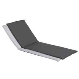 cojín tumbona exterior gris 190 cm