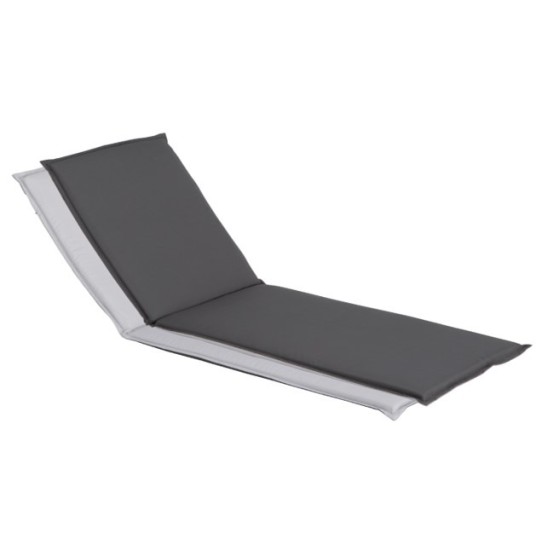 cojín tumbona exterior gris 190 cm