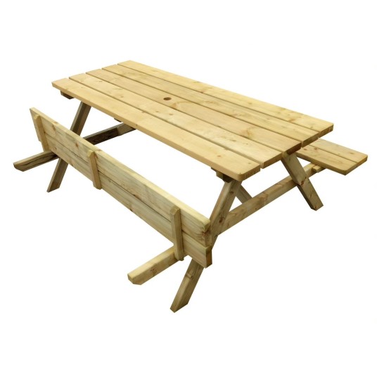 Mesa Picnic de Madera para Jardín 6 Personas