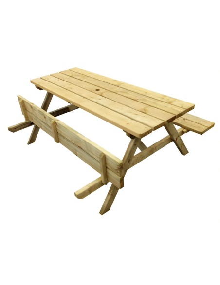 Mesa Picnic de Madera para Jardín 6 Personas