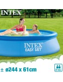 piscina hinchable INTEX Easy Set Ø244x61 en jardín familiar