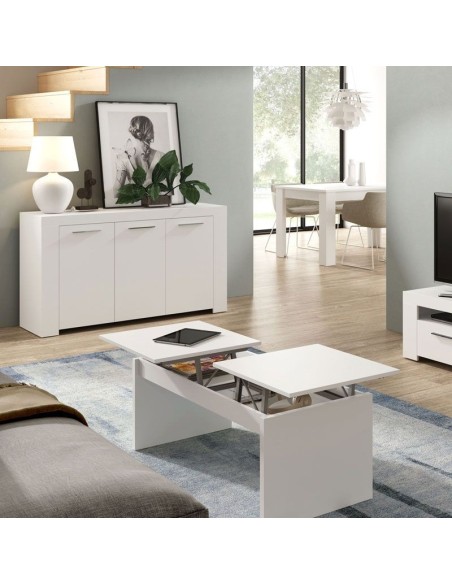 Aparador Ambit 3 puertas – Melamina Blanco Artik
