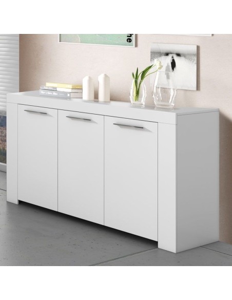 Aparador Ambit 3 puertas – Melamina Blanco Artik