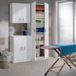 Zapatero blanco alto multiusos 180 cm moderno