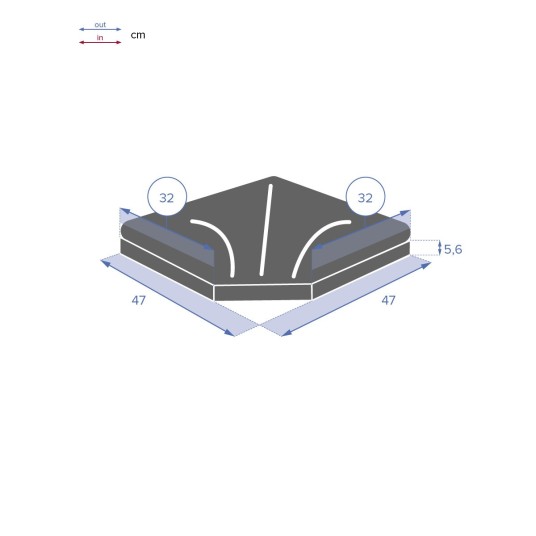 BASE 1/4 CIRCULO 25KG