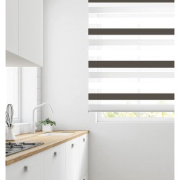 Estor enrollable Bohem gris-pistacho