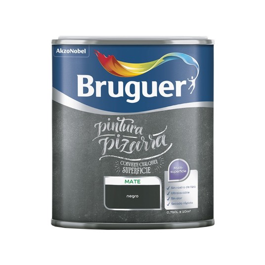 Pintura de pizarra multisuperficie Bruguer negro mate 750 ml