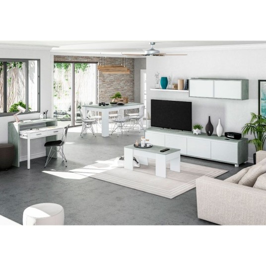 Mueble de salón moderno Alida cemento...