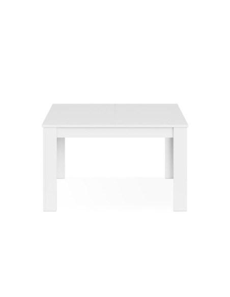 Mesa de Comedor Extensible Blanco Brillo 140–190 cm